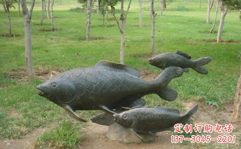 泰安中领雕塑手工制作铜鲤鱼雕塑