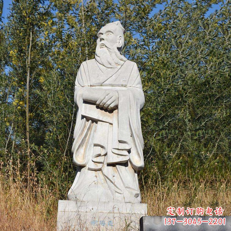 泰安以司马迁石雕塑展现古代名人