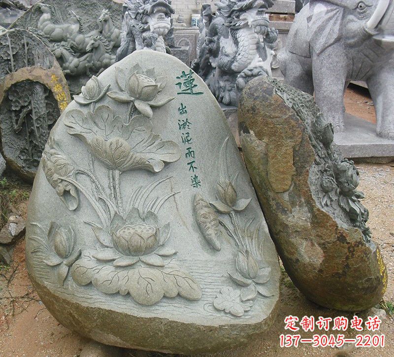 泰安以莲花为灵感的浮雕艺术