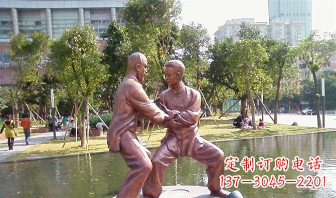 泰安太极拳铜雕精美工艺品