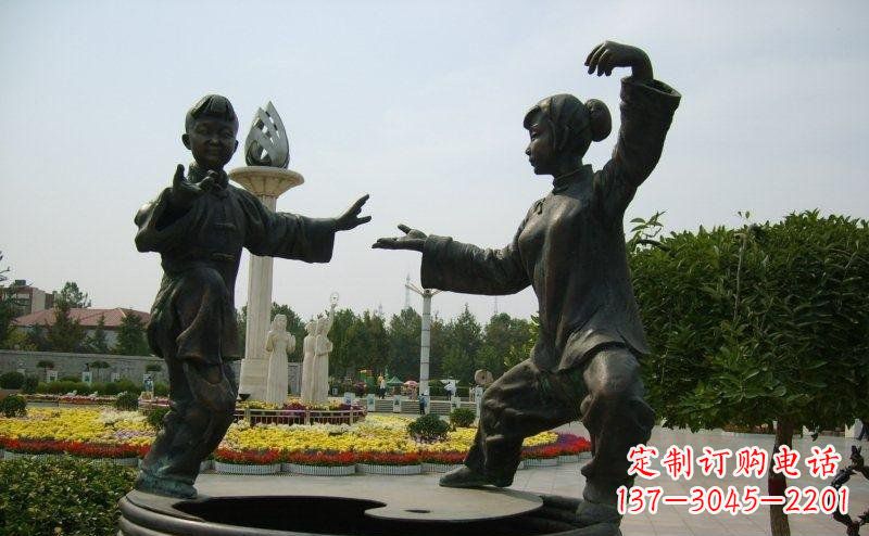 泰安艺术精灵传统太极拳铜雕