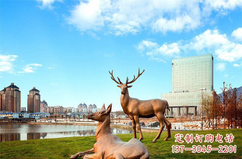 泰安优质精美羚羊铜雕塑