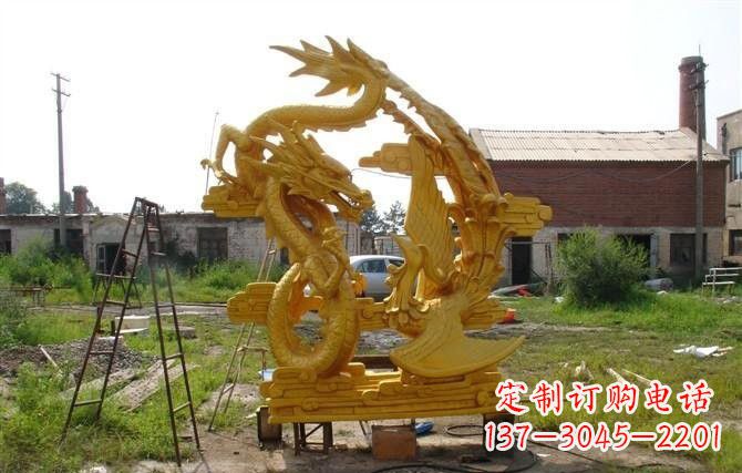 泰安产品名称“象征吉祥,唤醒美好——中领雕塑铜雕龙凤呈祥”