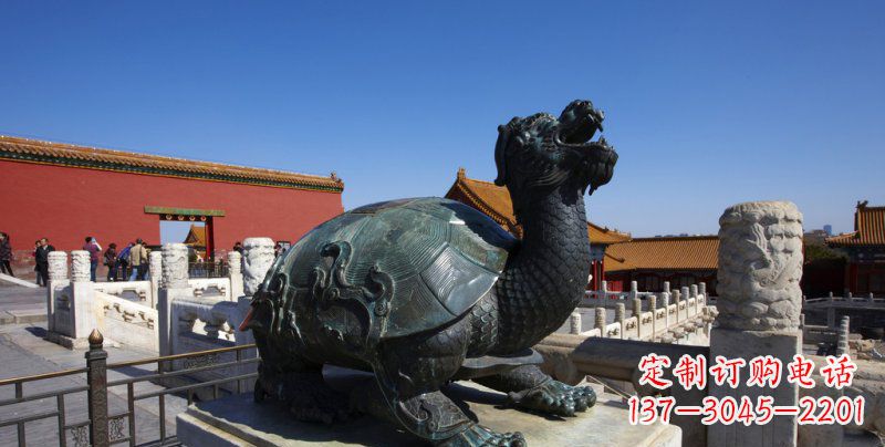 泰安公园龙龟景观铜雕