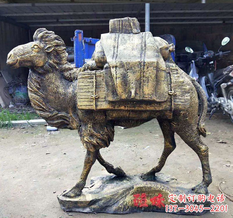 泰安新颖华丽的骆驼铜雕定制