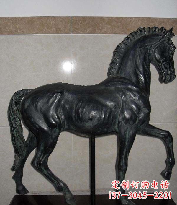 泰安公园马动物景观铜雕