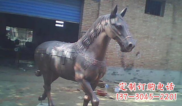泰安公园马动物铜雕 (4)