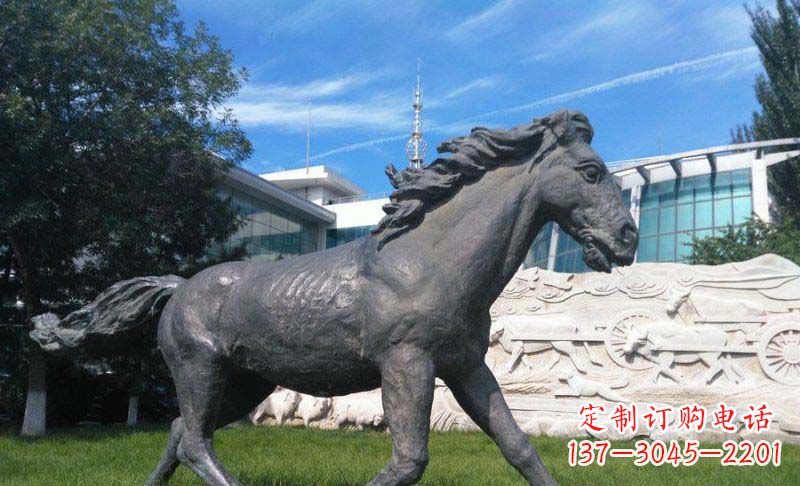 泰安马动物铜雕塑