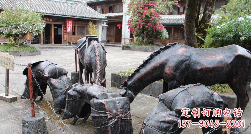 泰安公园马动物铜雕 (7)