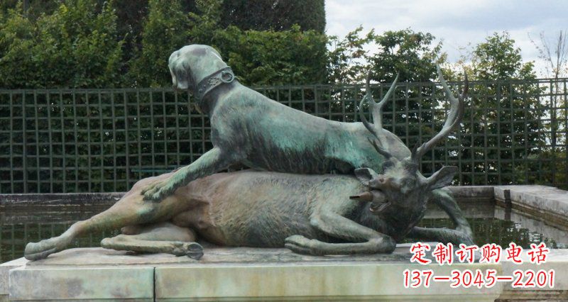 泰安高质量铜梅花鹿动物雕塑