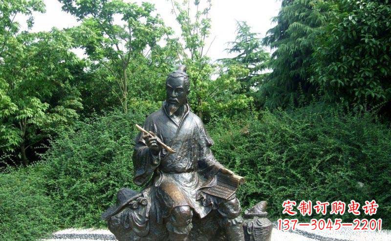 泰安传统风情渔翁铜雕