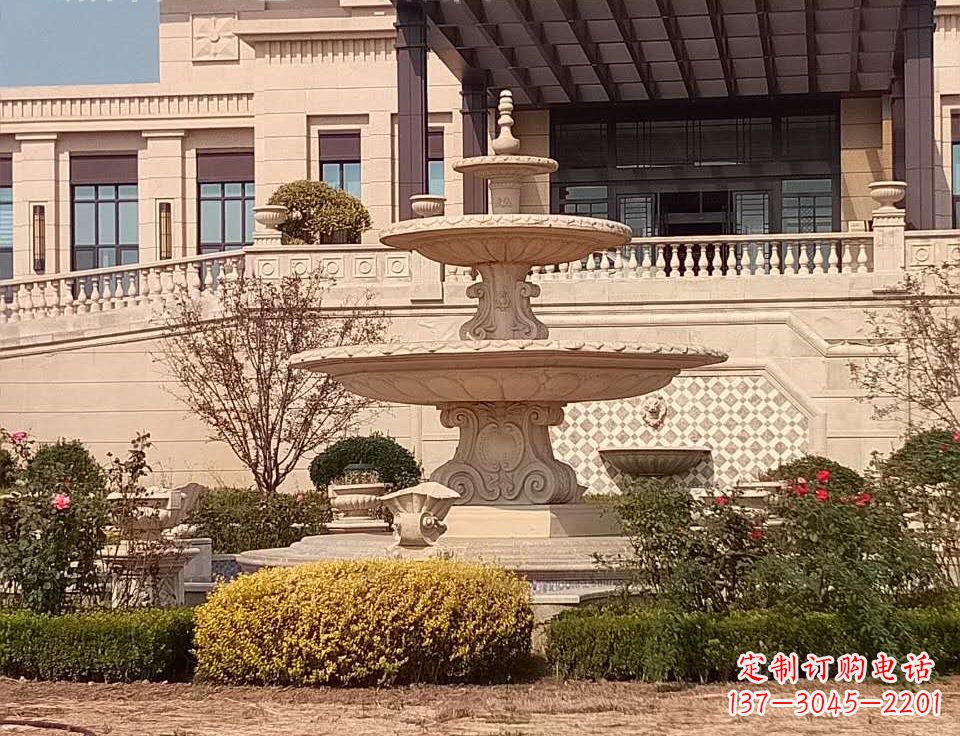 泰安中领雕塑定制精美喷泉鱼石雕