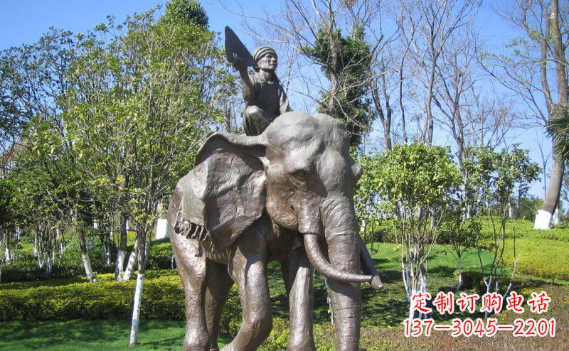 泰安 令人惊叹的大象铜雕塑