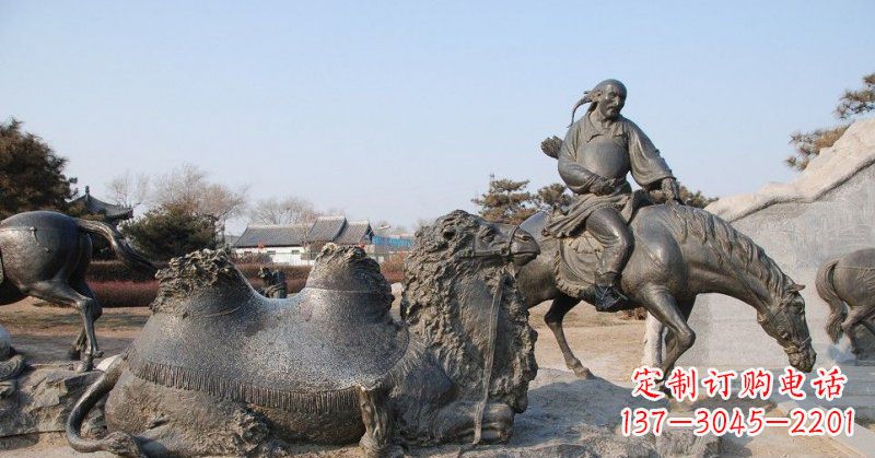 泰安精致古典 骑马雕塑