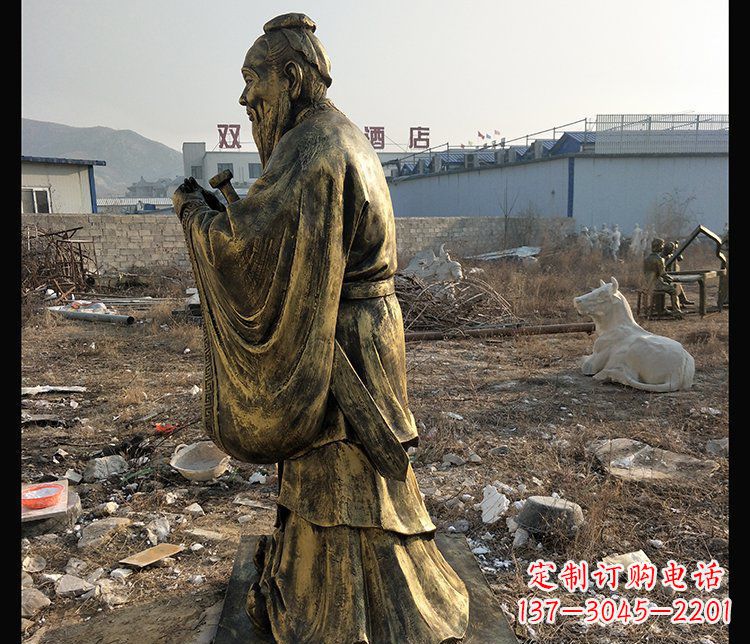 泰安铜铸孔子雕塑,传承中华民族精神文化