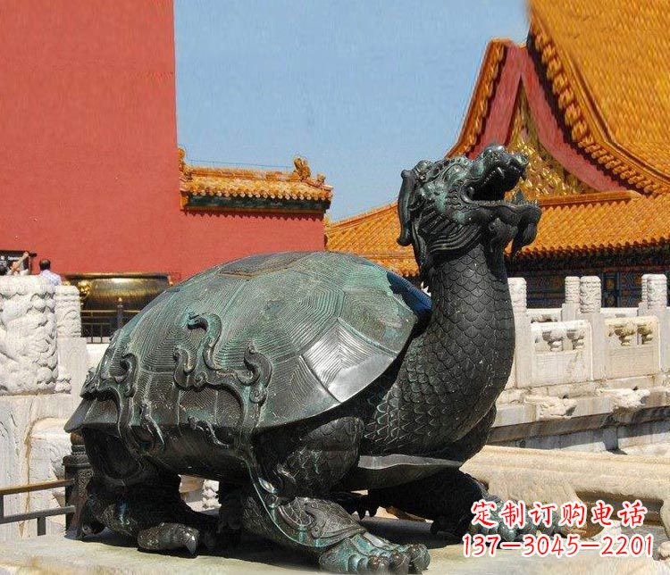 泰安精美铜雕龙龟,给你公园独特色彩