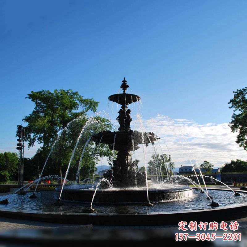 泰安公园石雕喷泉水景雕塑