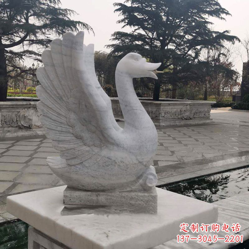 泰安精致的天鹅石雕塑