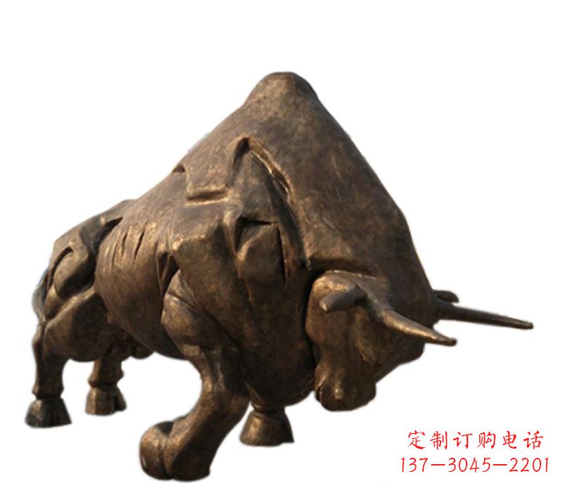 泰安铜雕独特的历史图案——拓荒牛雕塑