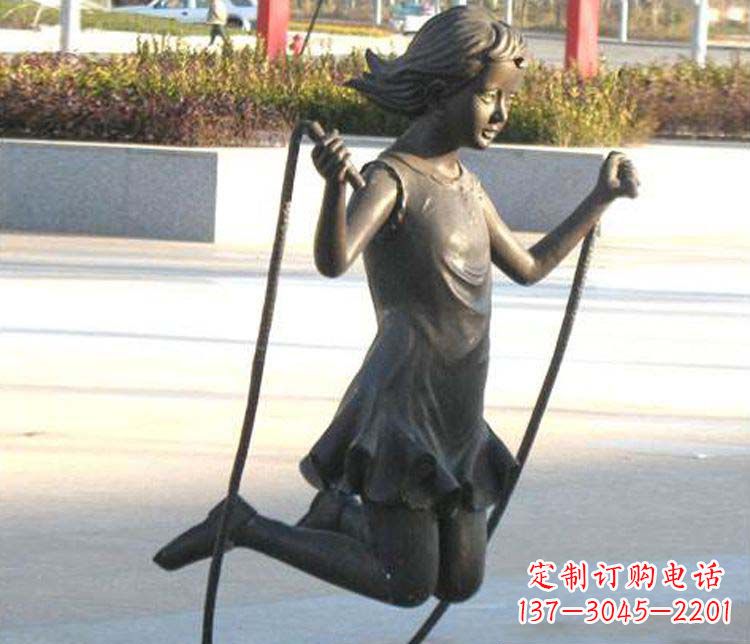 泰安汇聚灵动的青春,唯美女孩铜雕