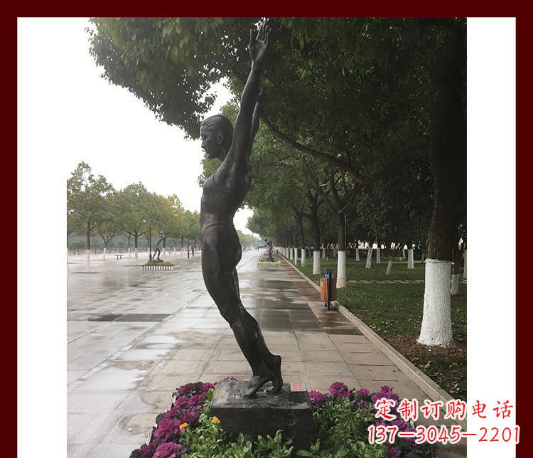 泰安产品名称青春力量——运动员铜雕