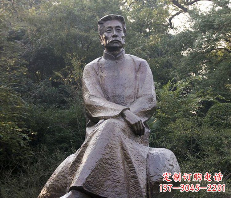 泰安高贵雄伟,全球首创,鲁迅人物铜雕塑