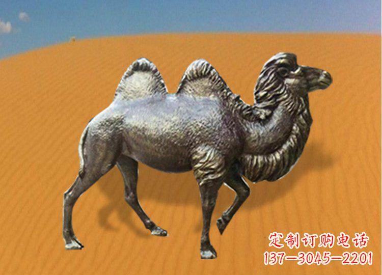 泰安公园装饰精美铜骆驼雕塑