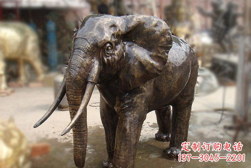 泰安优雅而典雅的铜质大象雕塑