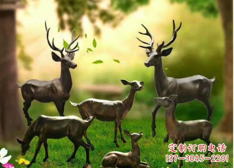 泰安公园动物铜雕塑