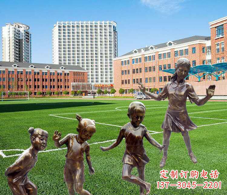 泰安中领雕塑定制小孩铜雕