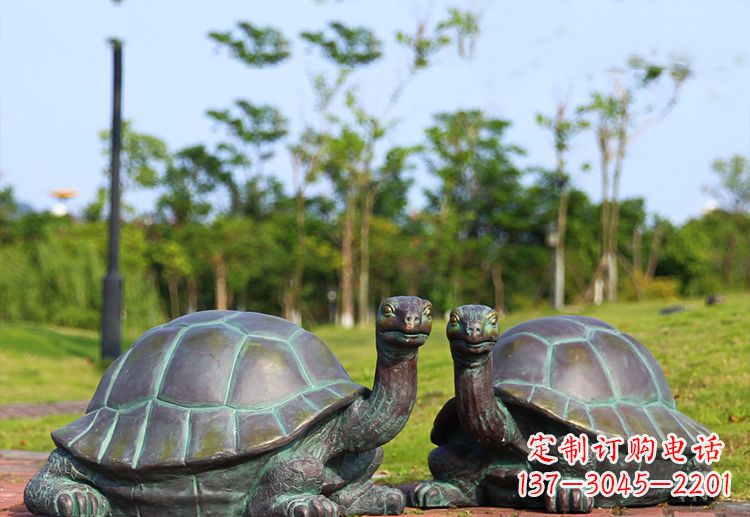 泰安公园乌龟铜雕
