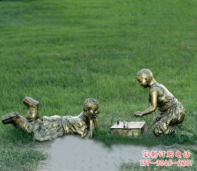 泰安优雅精致的儿童铜雕