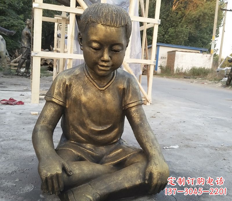 泰安孩子们的梦想-铜质儿童雕塑