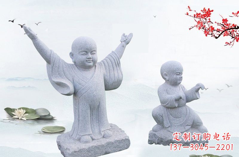 泰安中领雕塑精美的和尚石雕