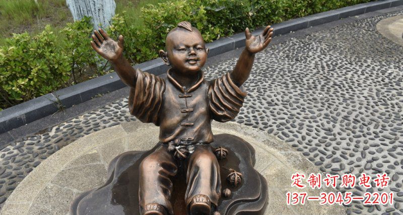 泰安精致雕塑,匠心创造——小男孩铜雕