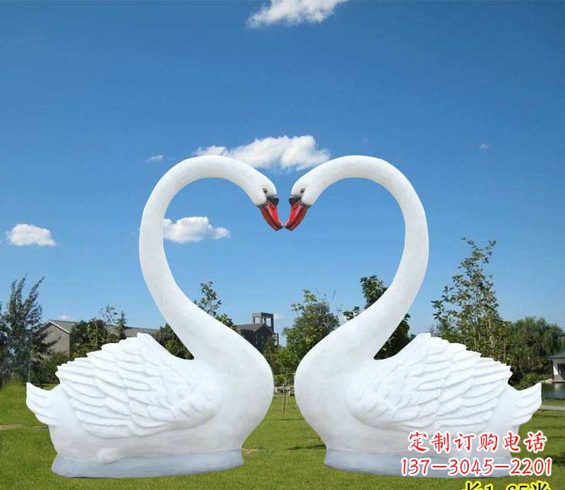 泰安玻璃钢仿真天鹅雕塑