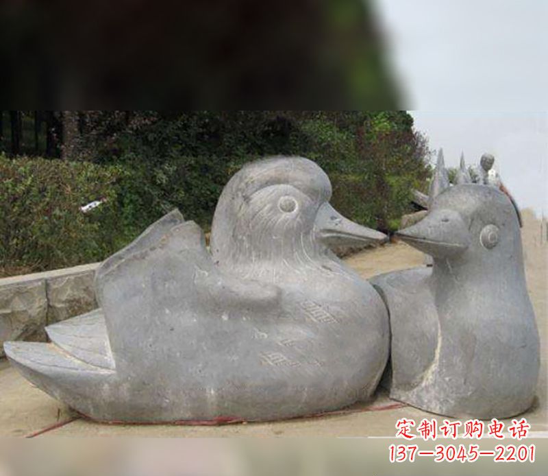 泰安中领雕塑传统鸳鸯石雕