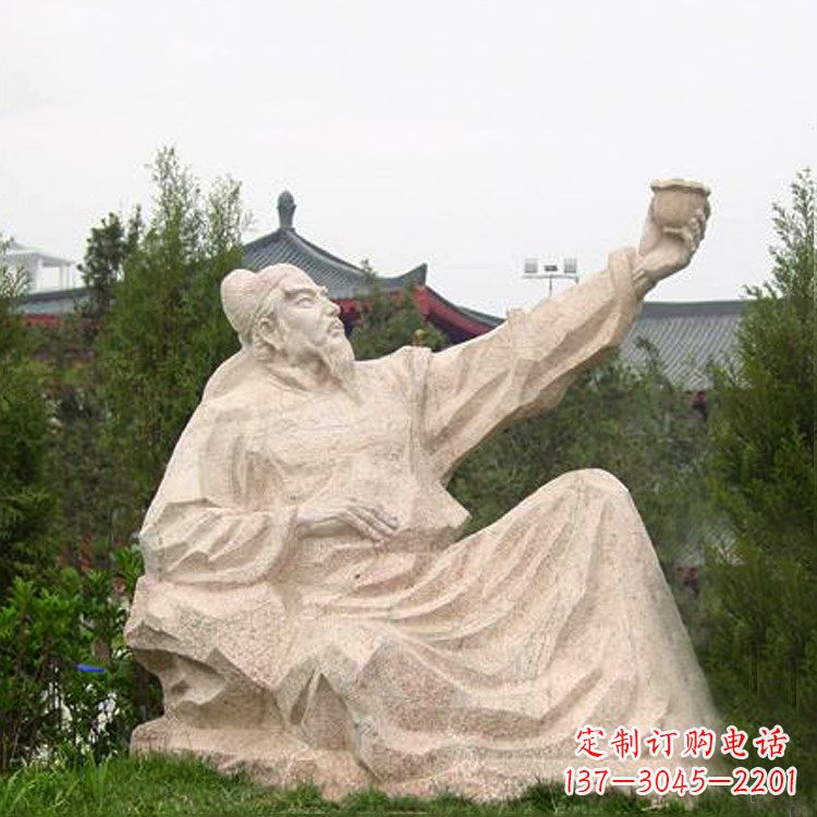 泰安以李白石雕彰显高雅艺术