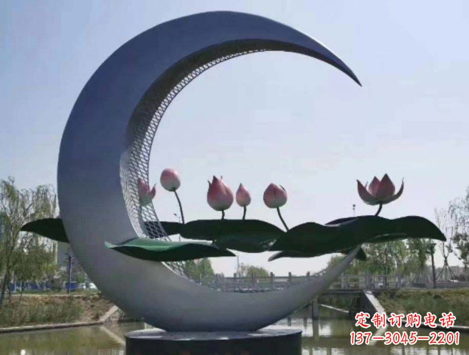 泰安不锈钢月亮景观装饰雕塑