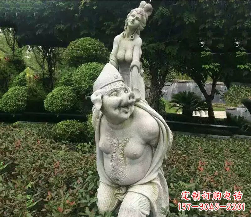 泰安纪念猪八戒,收藏高端石雕猪八戒塑像