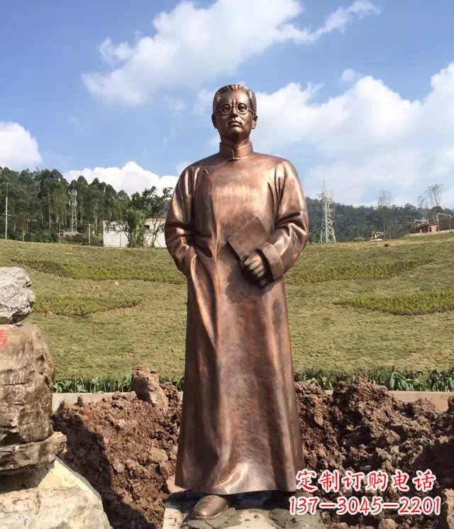 泰安陶行知雕塑珍贵的纪念收藏品