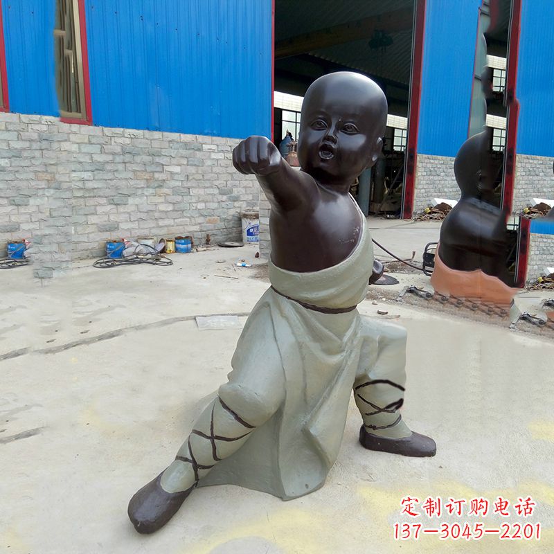 泰安精致和尚铜雕塑