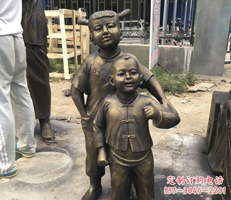 泰安古代儿童铜雕