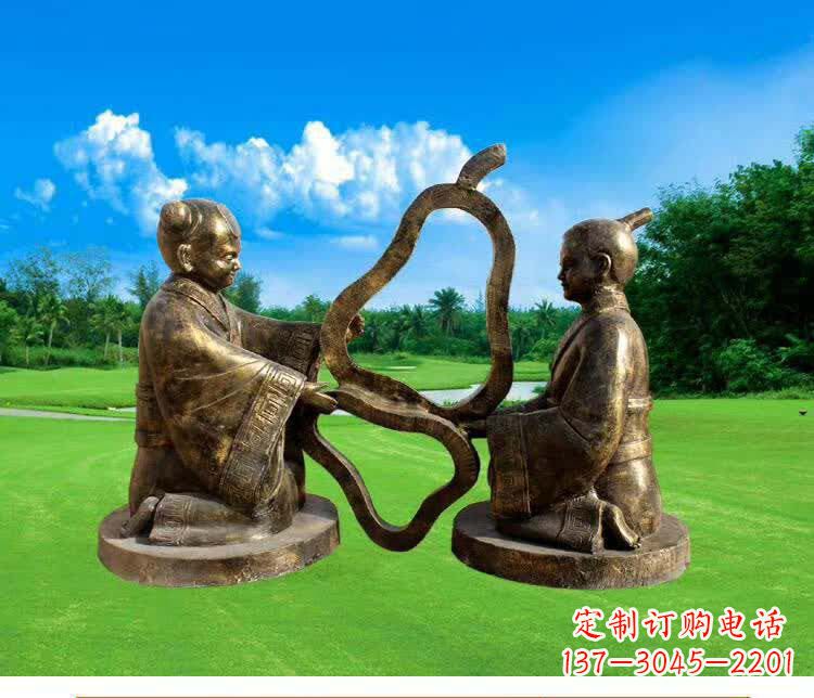 泰安精美古代孔融让梨人物铜雕