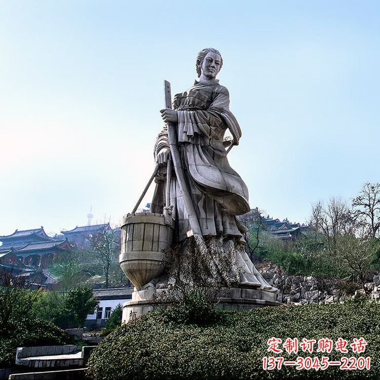 泰安浪漫古典,文姜古装美女雕塑