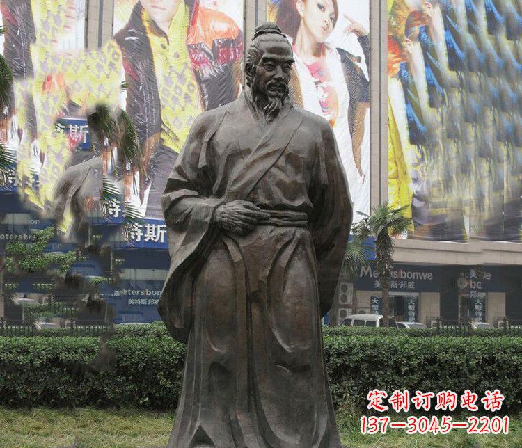 泰安古代名人李时珍铜雕