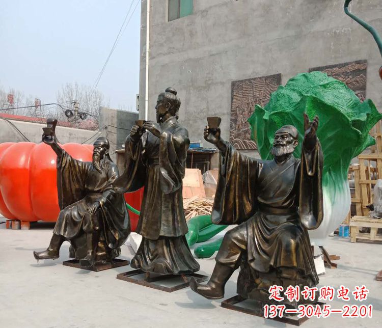 泰安浓缩古代江湖英雄——名人雕塑