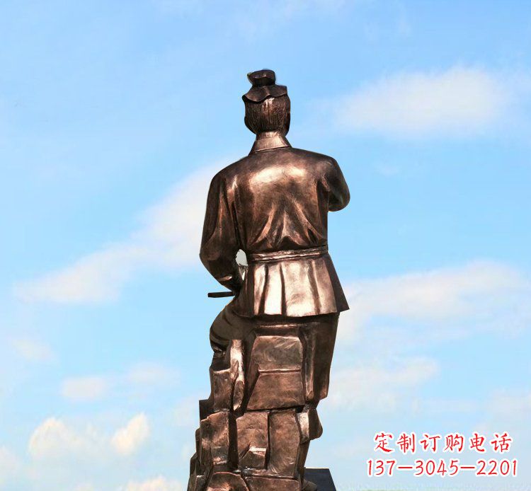 泰安古代名人鲁班铜雕 (2)