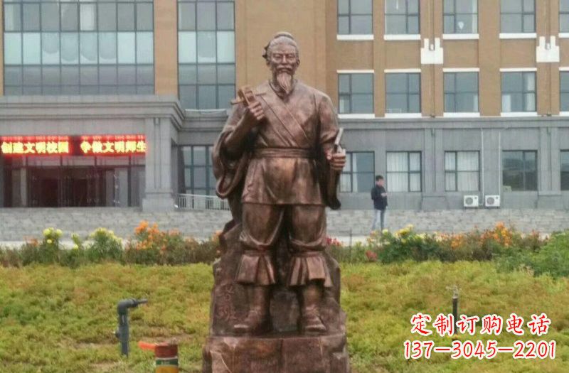 泰安传承古代名人铜雕——鲁班雕像