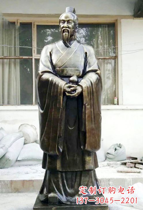 泰安精美扁鹊铜像,精雕细琢,展现古典之美